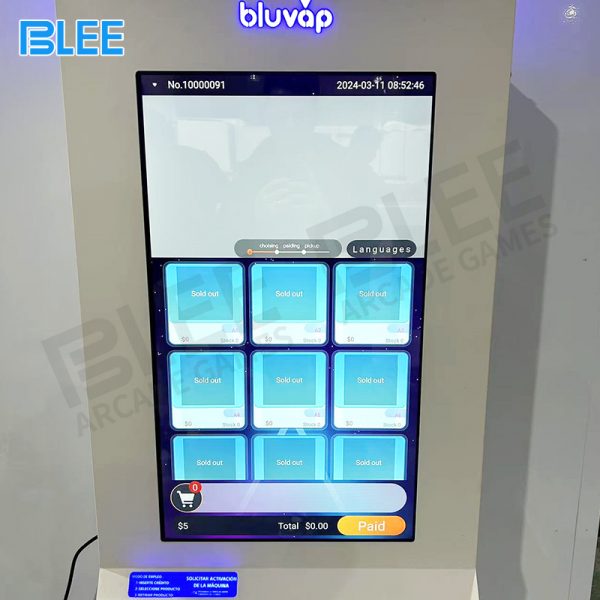 Wall-mounted self-service vending machine