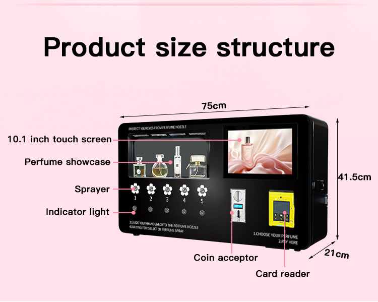perfume spraying vending machine