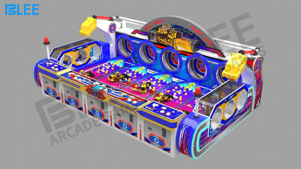 Bulldozer ball pushing game for kids