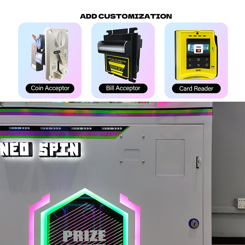 Prize grabbing clip game machine for indoor amusement