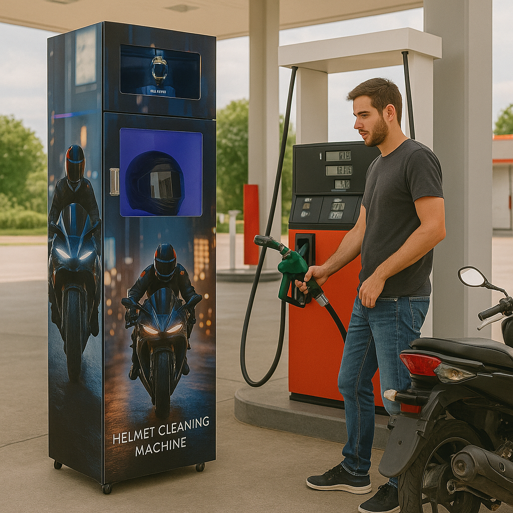 helmet cleaning vending machine business
