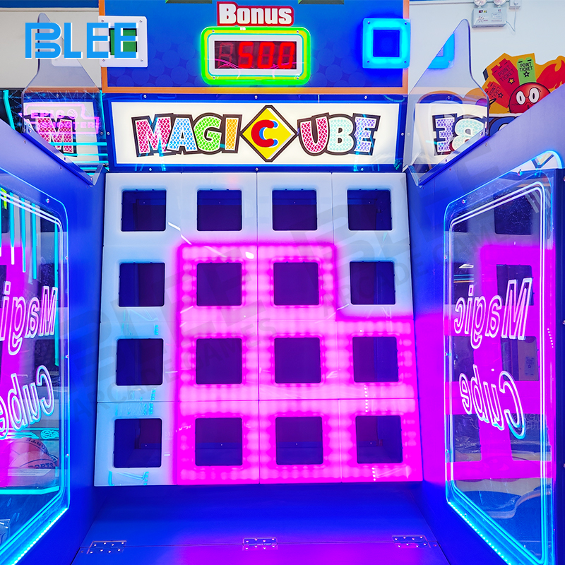 family playing Magic Cube ticket redemption game