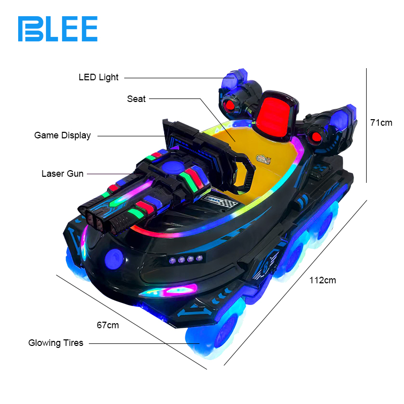 Coin operated mecha kiddie ride with LED lights