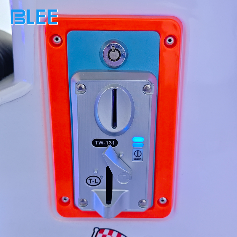 Colorful motorcycle kiddie ride with LED lights