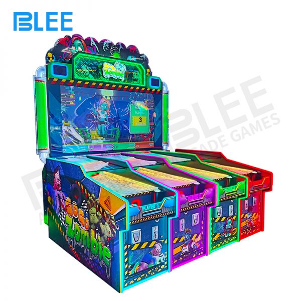 Multiplayer ticket redemption arcade with zombie theme