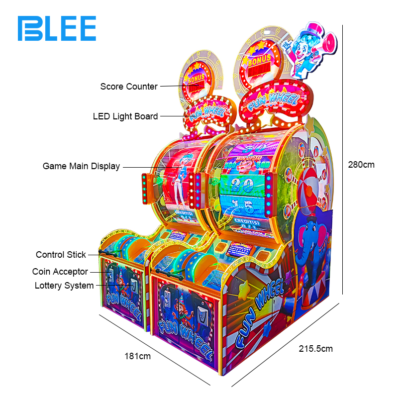 BLEE coin operated wheel of fortune arcade game equipment