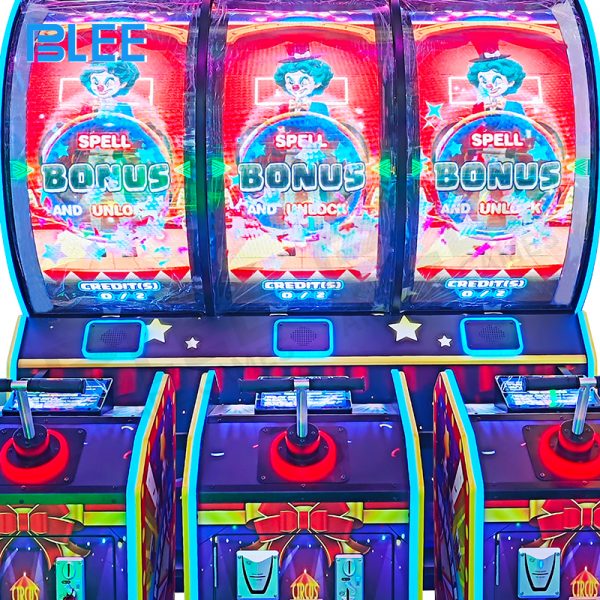 colorful multiplayer wheel game with ticket rewards and bright lights