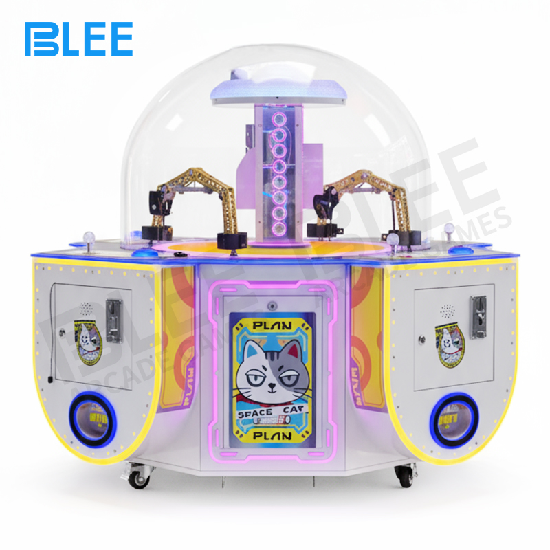 BLEE Travel Cat Excavator BLEE Travel Cat Excavator children's ride full view showing colorful cat-themed design