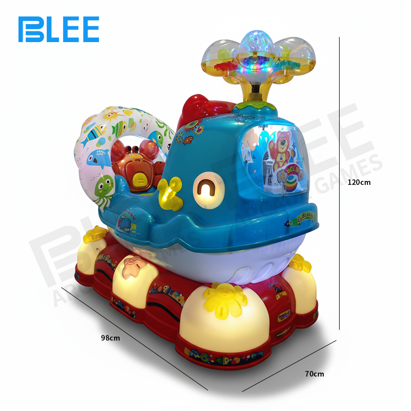 Children enjoying marine-themed whale swing experience