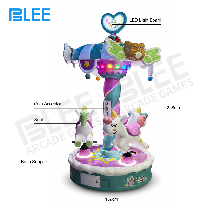 Close-up of unicorn seat with glitter details and flowing mane