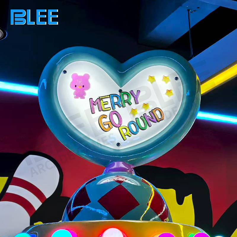 BLEE unicorn carousel with rainbow LED lighting effects