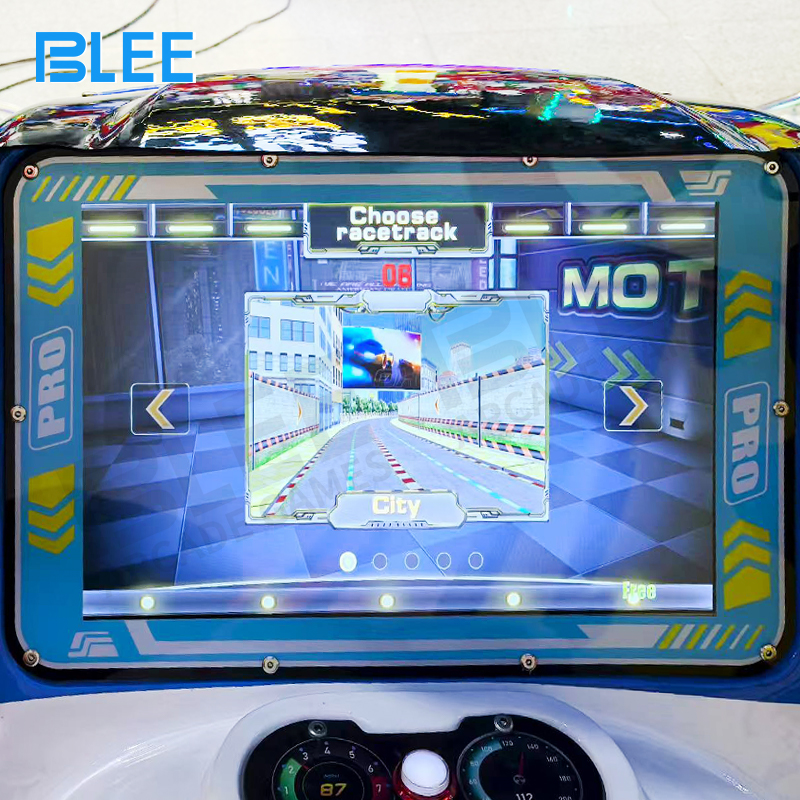 BLEE motorcycle swing ride with LED lighting effects