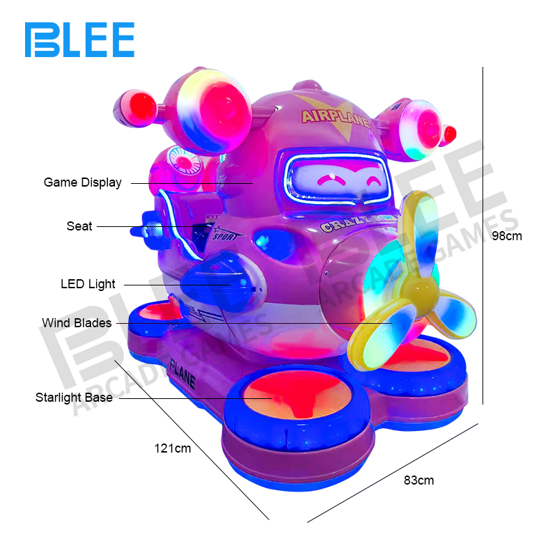 Airplane kiddie ride with LED lights and music