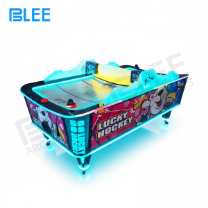 BLEE Polar Bear Curved Air Hockey full cabinet view