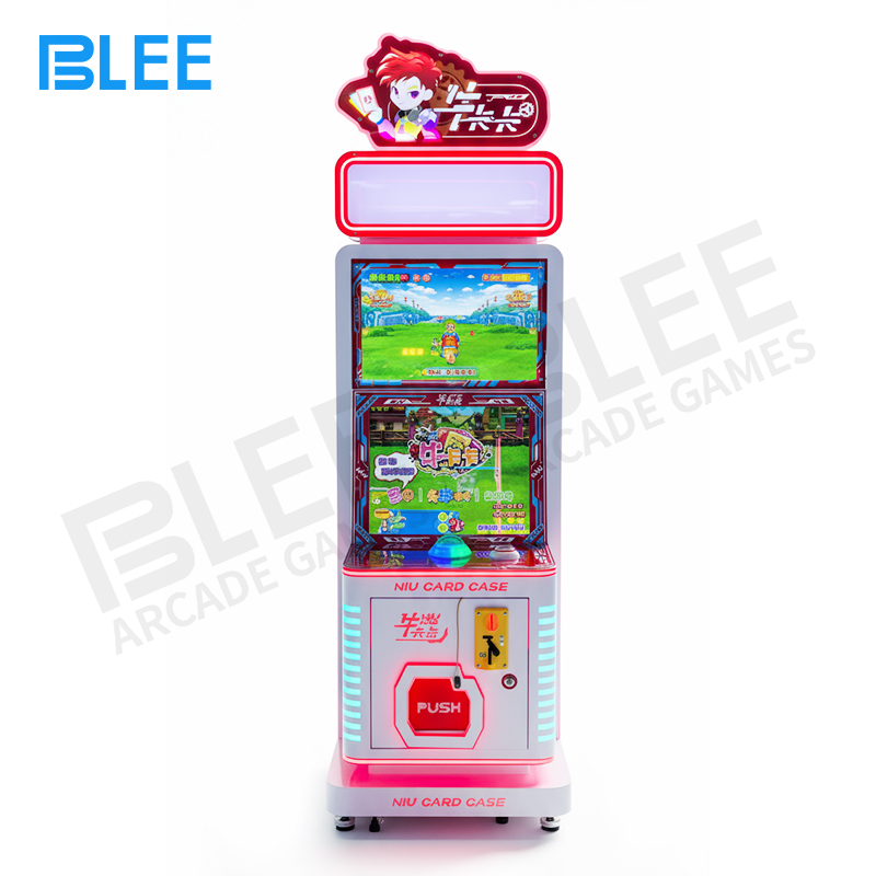 card dispensing machine BLEE Niu Ka Ka card machine full front view with video display