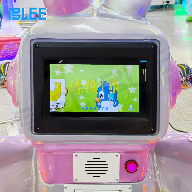 Children enjoying space-themed rotating ride