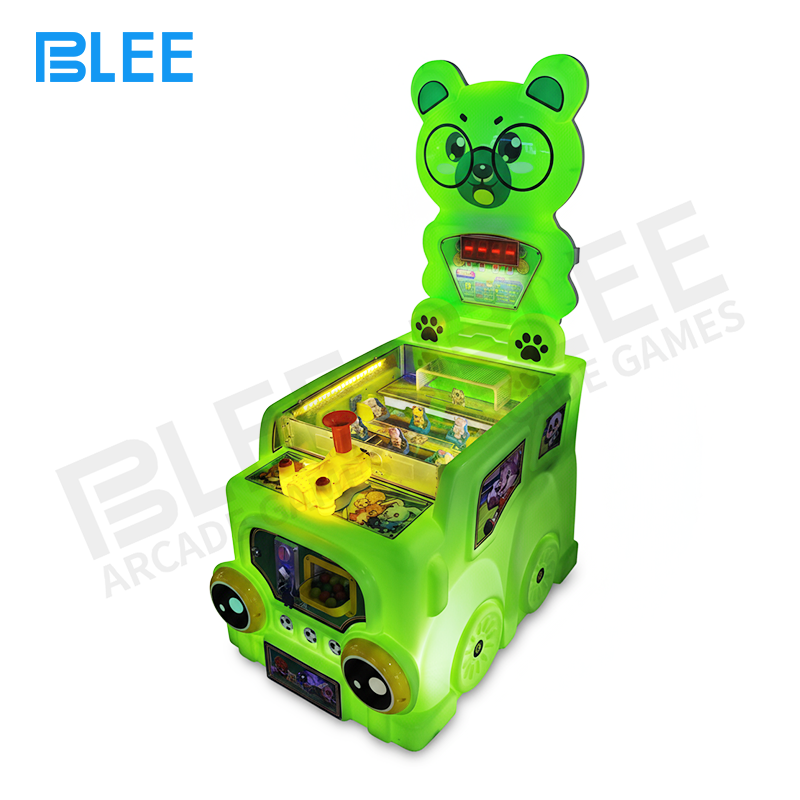 family entertainment center Close-up of adorable bear cannon design and controls