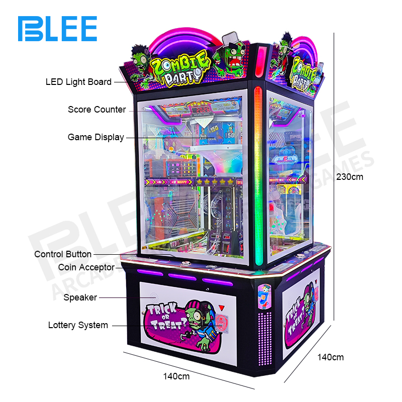 BLEE Zombie Party arcade cabinet full view