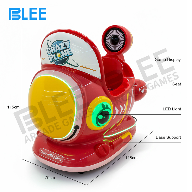 Bright LED lights on the BLEE Crazy Small Airplane at night