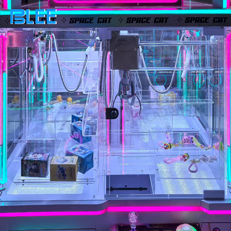 Multiple island machines installed as centerpieces in arcade setting