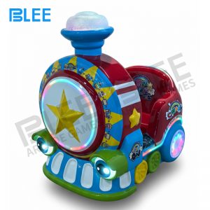 Happy children enjoying the BLEE Crazy Small Train ride