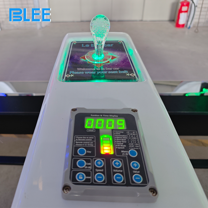 Close-up detail of intuitive single-crystal joystick control interface with automatic stopping safety mechanism