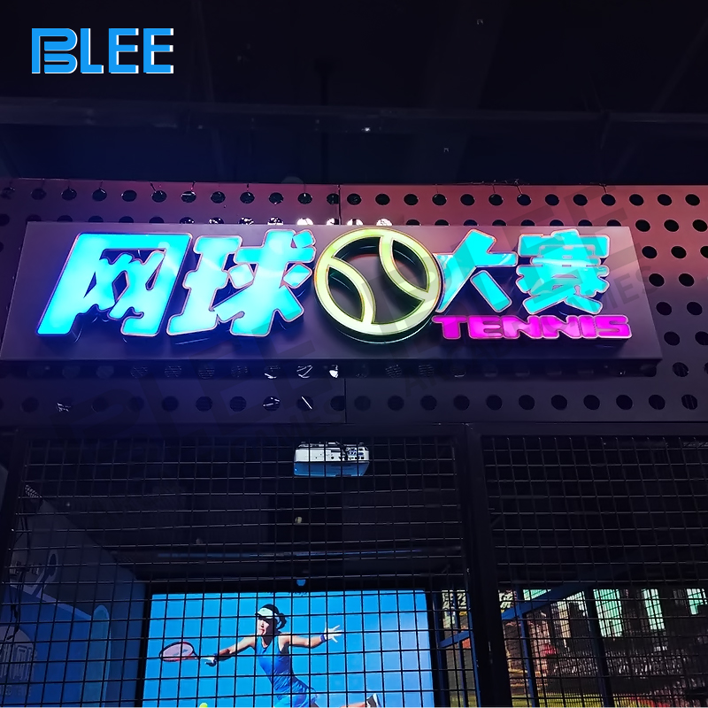 Professional projection system displaying various court surfaces and environments