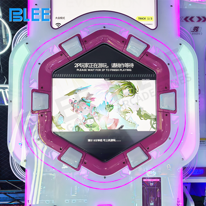 Competitive dual-player action on synchronized 43-inch 120Hz displays