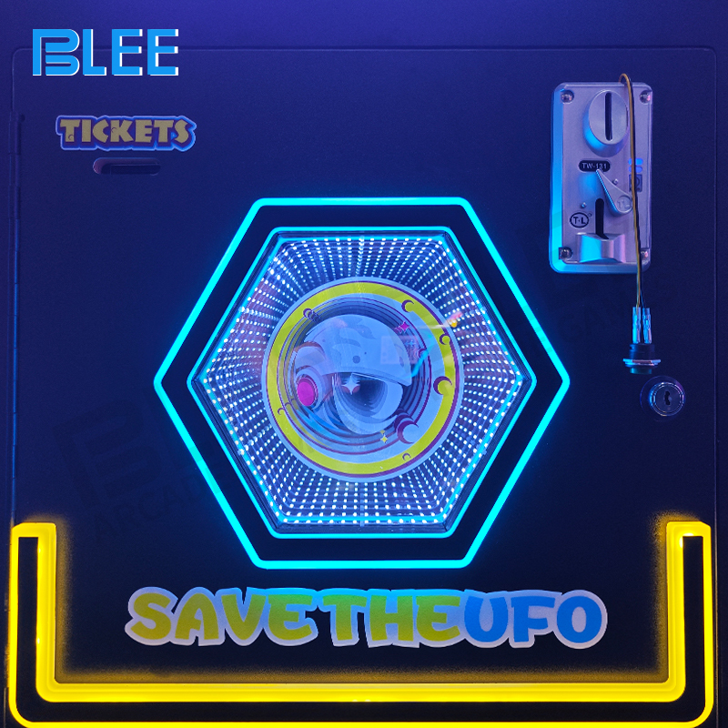 Player intently watching UFO ascend to top of playing field during countdown sequence