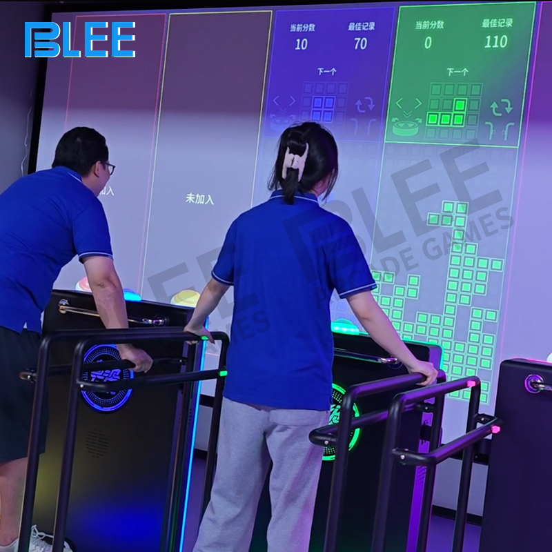 43-inch display showcasing retro games transformed for full-body interaction