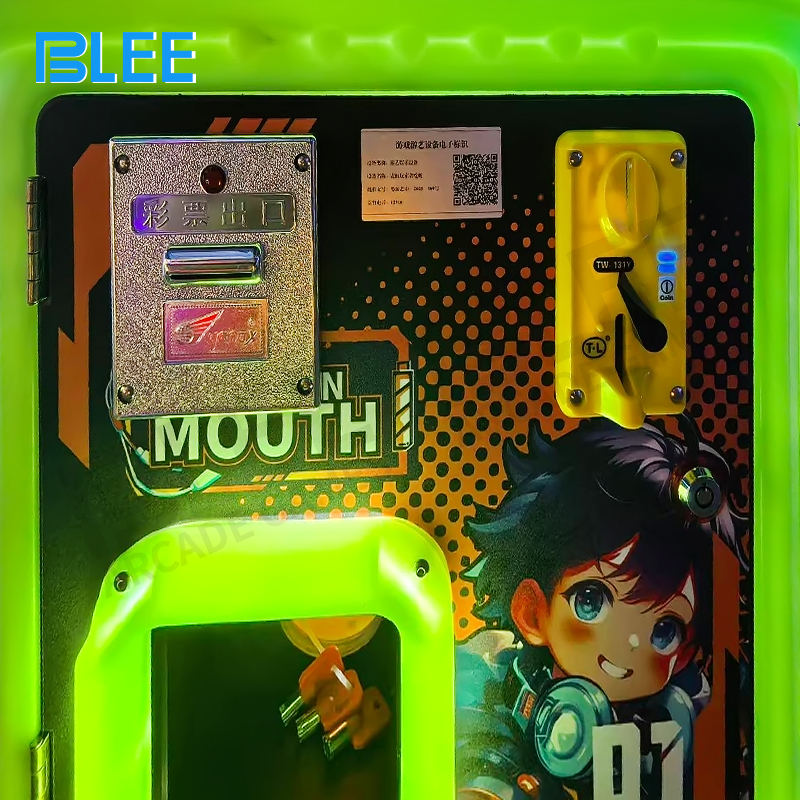 Dual displays with colorful bubble car arenas and projectile effects