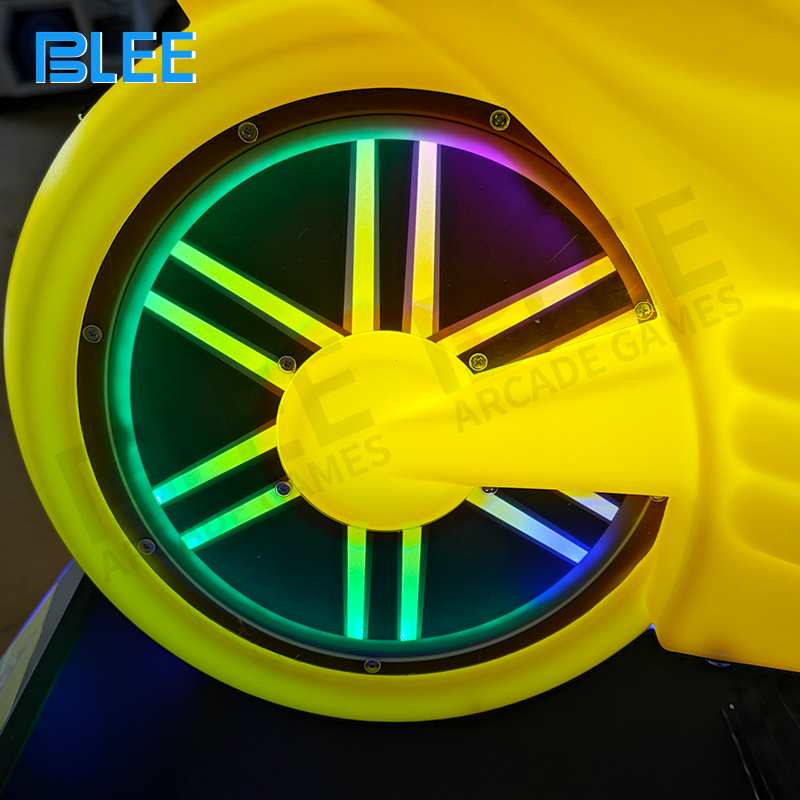 Child enjoying motorcycle racing adventure on safe, age-appropriate controls