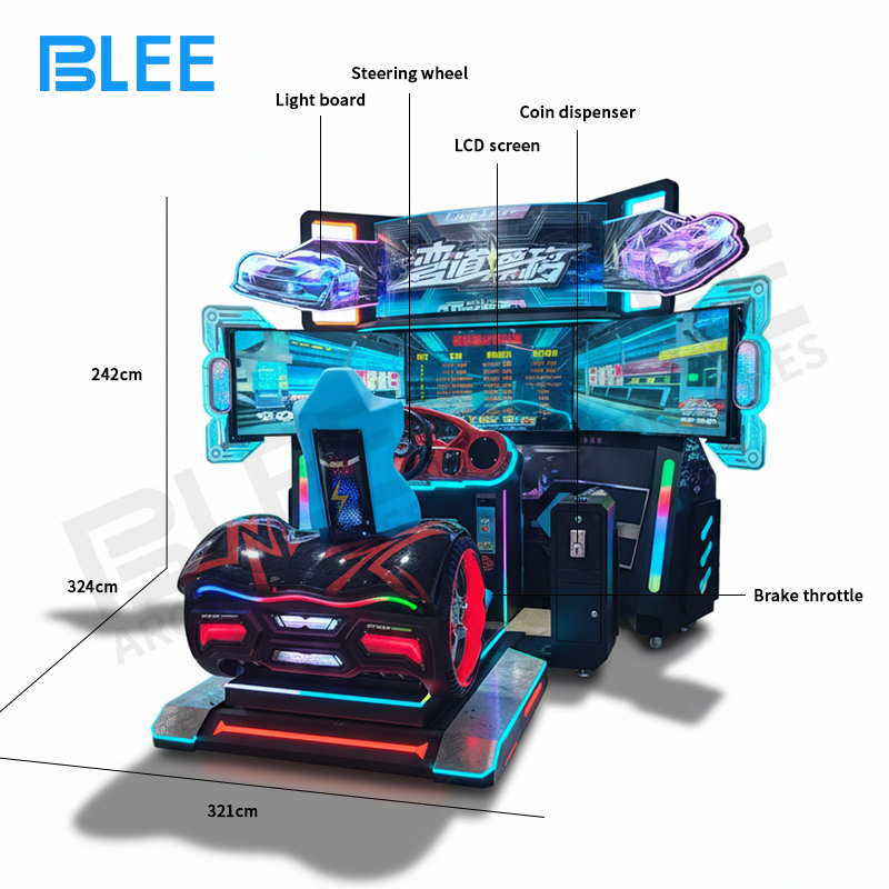 Three players engaged in a synchronized drift competition, each focused on their screen