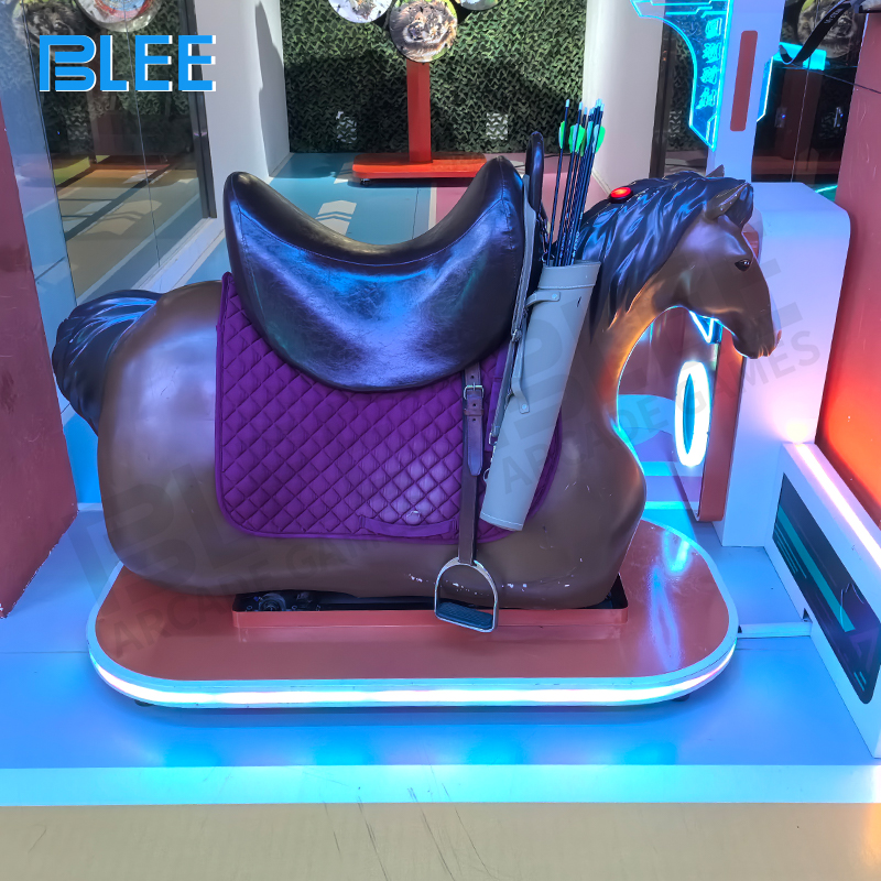 Player demonstrating proper archery form while maintaining rocking horse balance