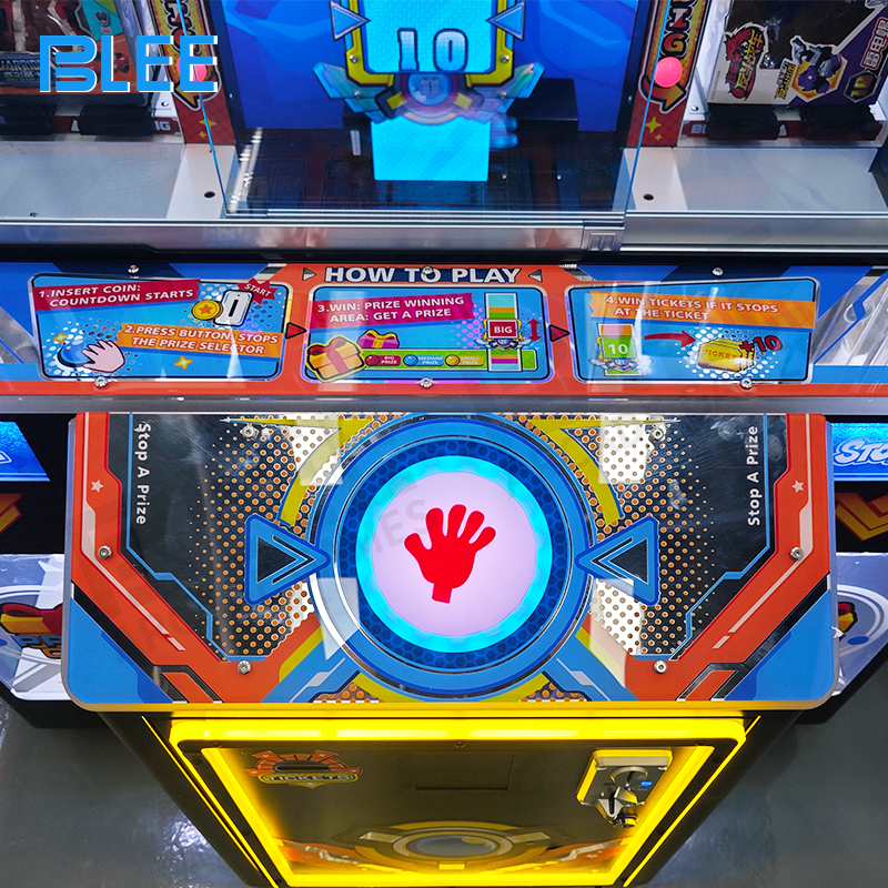 Action sequence of indicator rapidly descending through clearly marked reward channels