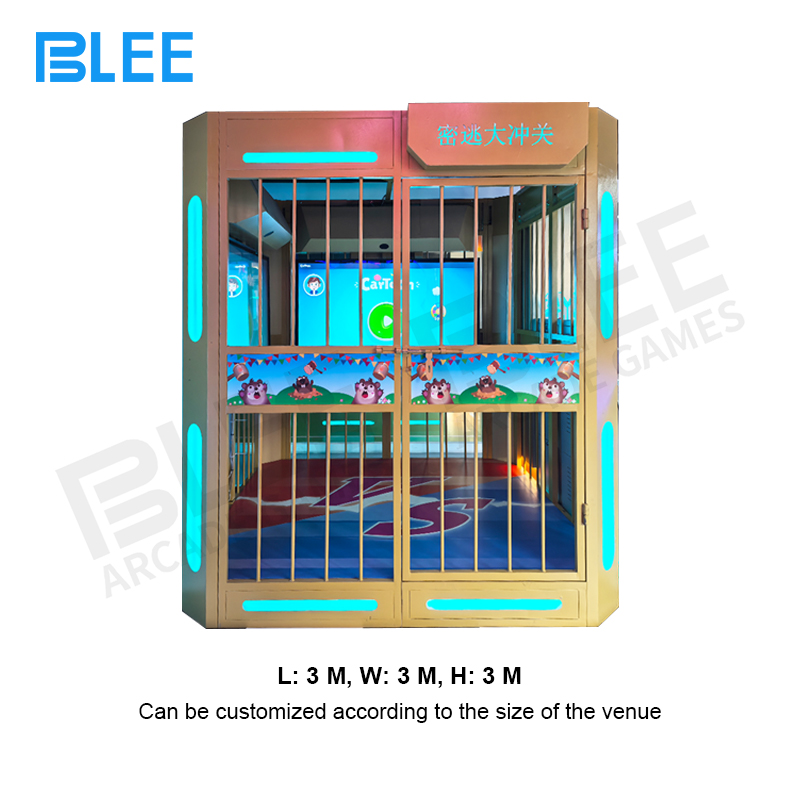 Complete BLEE Escape Challenge Chamber showing 2.4x2.4x3 meter enclosed interactive space