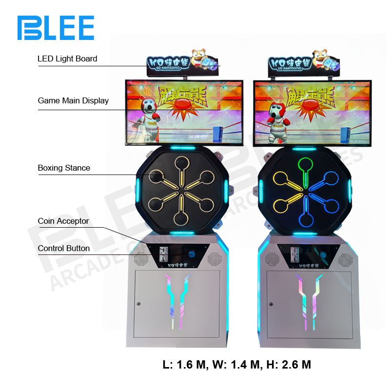 Complete BLEE Joyful Bear Punch cabinet setup in 1.6x1.4x2.6 meter dimensions