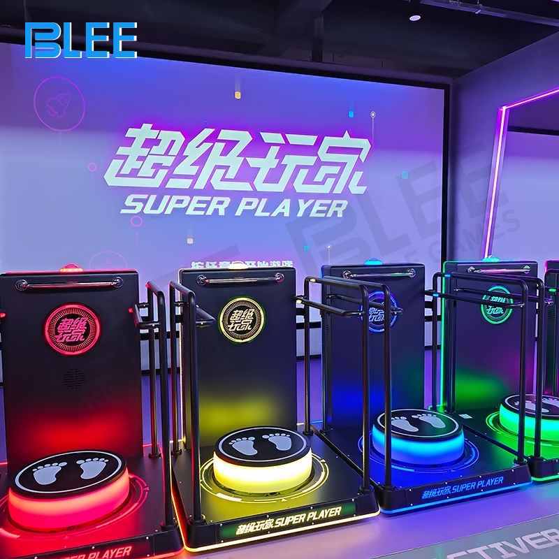 full-body controlled games Player navigating Pac-Man maze through strategic weight shifts and balance control