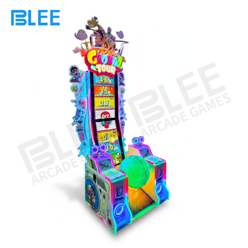 global adventure arcade BLEE World Journey compact ticket machine full front view