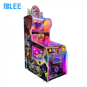 Player interacting with BLEE Fun Ball Fishing ticket redemption arcade game