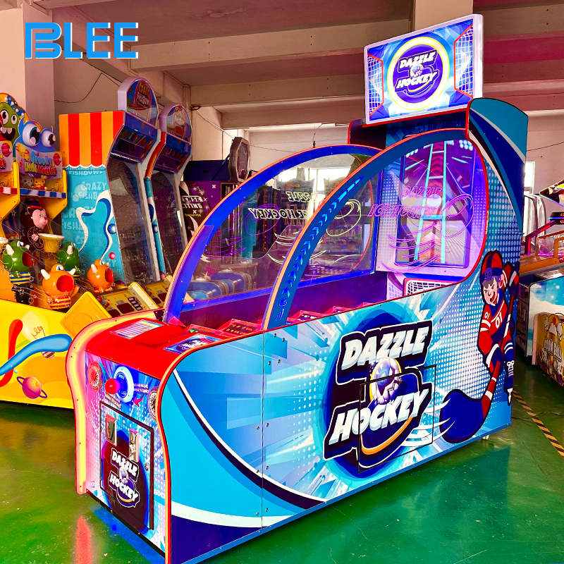 Vibrant ice hockey theme display with dynamic animations and visual effects