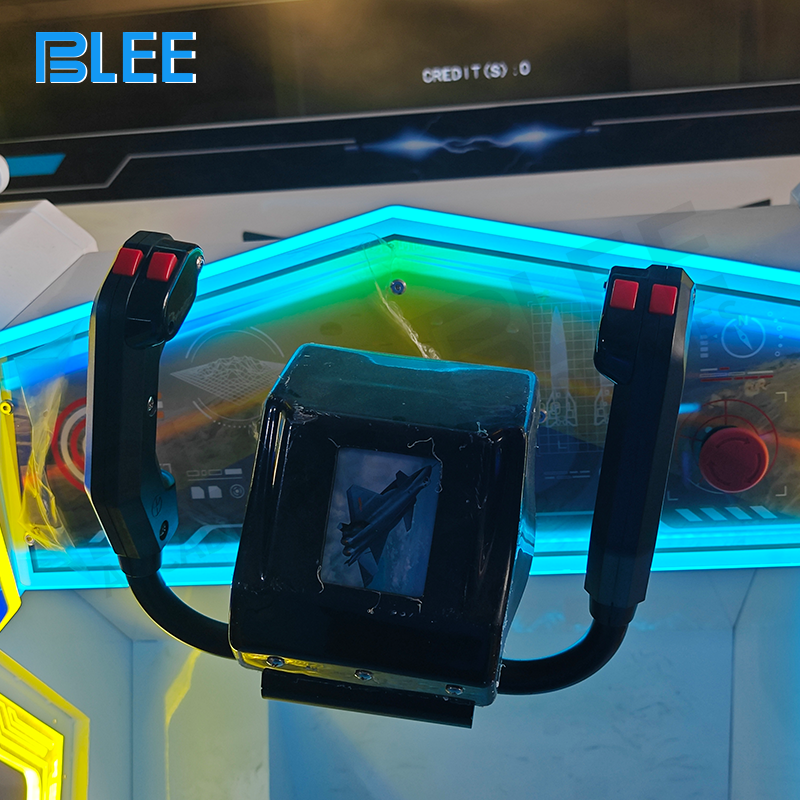 Close-up of the tactical control panel with weapon selection and system switches