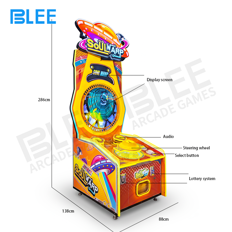 BLEE Speed Shuttle 55-inch racing redemption machine (Blue version) full front view