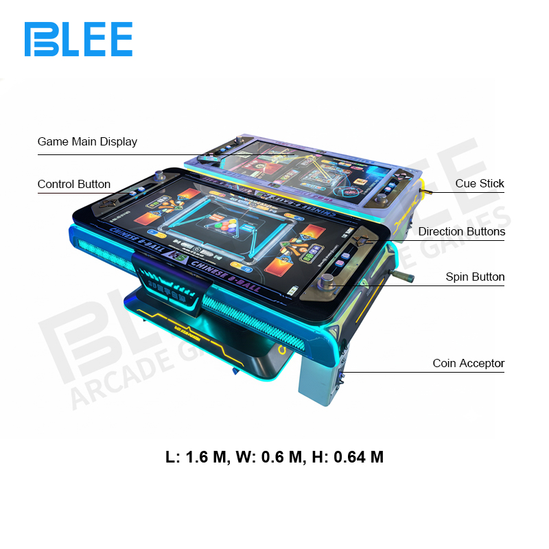 Player using responsive pull lever to execute precise digital pool shots