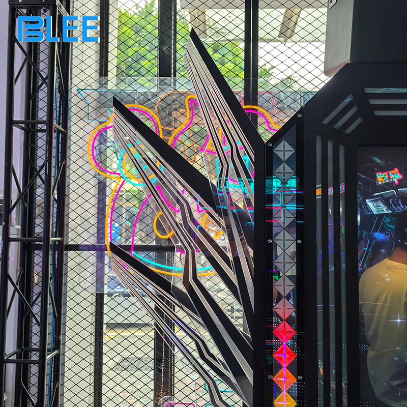 Dynamic RGB illuminated dance floor responding to movement and rhythm