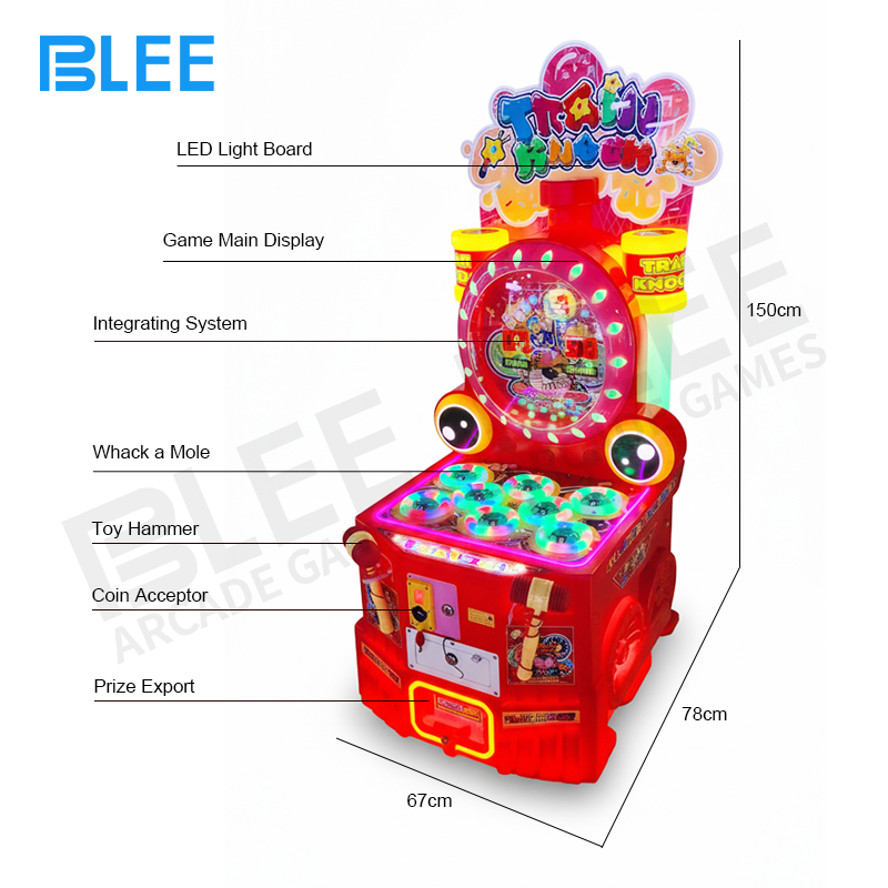 BLEE Train Tap Happy arcade machine full view with train theme design