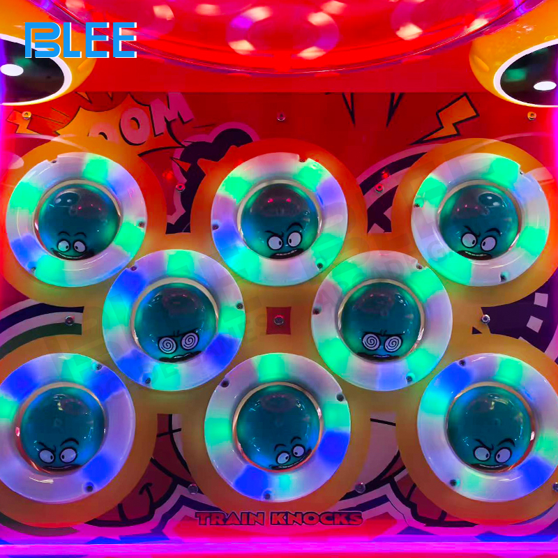 Train-themed graphics and cheerful animation details on display screen