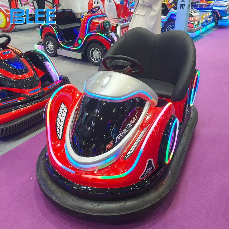 Complete bumper car arena operation showcasing multiple vehicles in simultaneous high-energy action