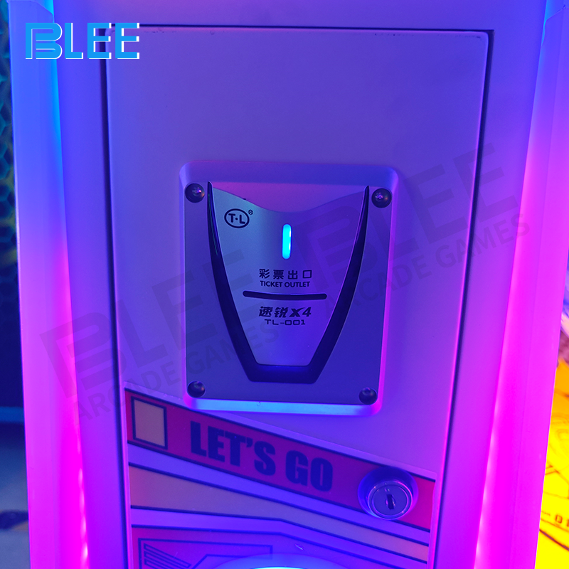 Ticket dispensing mechanism and reward output slot detail