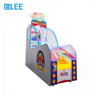 Multiple players gathered around Mini Sandbags machine during busy entertainment center operating hours